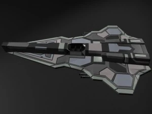 hawk fighter spacecraft 3D Model