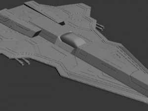 hawk fighter spacecraft 3D Model
