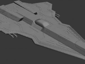 hawk fighter spacecraft 3D Model