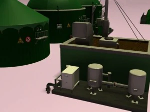 biogas plant 2 3D Model