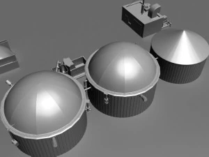 biogas plant 2 3D Model