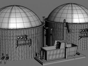 biogas plant 2 3D Model
