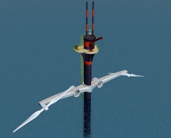 tidal generator 3D Модель .c4d .max .obj .3ds .fbx .stl .blend 