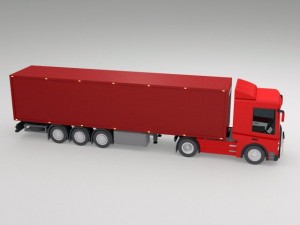 red truck 3D 模型