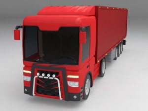 red truck 3D 模型