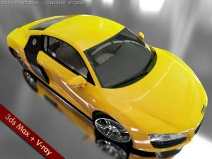 audi r8 car 3D Model