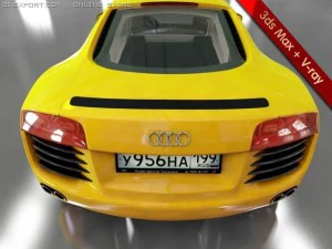 audi r8 car 3D Model