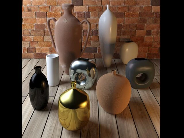 amphora and vases 3D Model .c4d .max .obj .3ds .fbx .stl .blend 