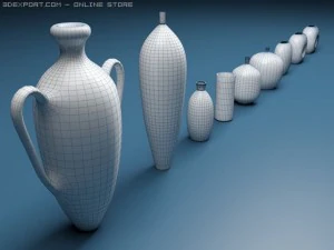 amphora and vases 3D Model