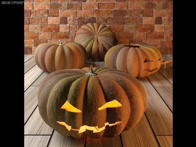 pumpkins halloween or not 3D Model .c4d .max .obj .3ds .fbx .stl .blend 