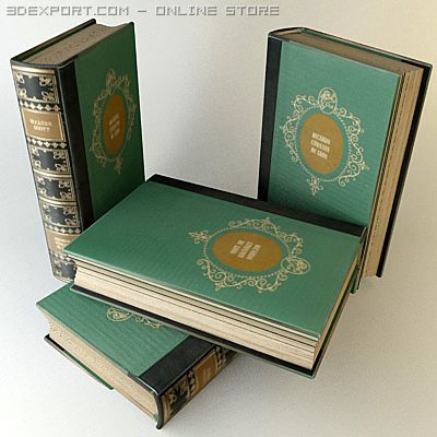 old book 5 Model 3D .c4d .max .obj .3ds .fbx .stl .blend