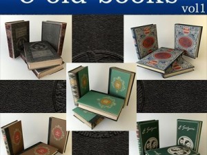 old book collection 1 3D Model