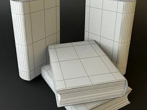 old book collection 1 3D Model