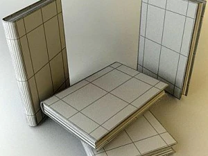 old book collection 1 3D Model