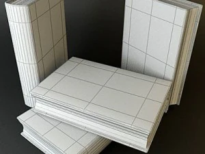 old book collection 1 3D Model