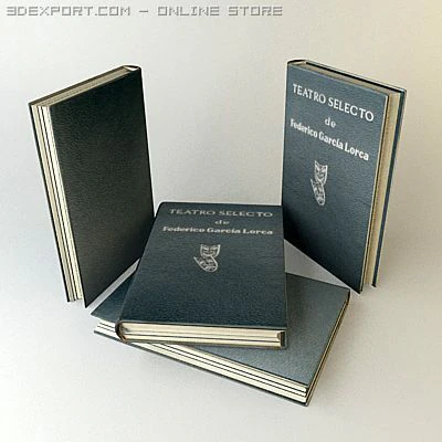 old book 7 3D Model .c4d .max .obj .3ds .fbx .stl .blend 