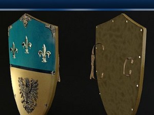 charlemagne medieval shield 3Dモデル