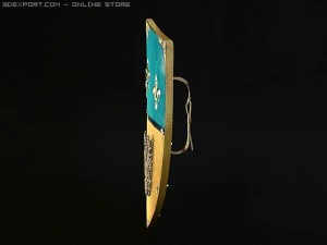 charlemagne medieval shield 3D Model