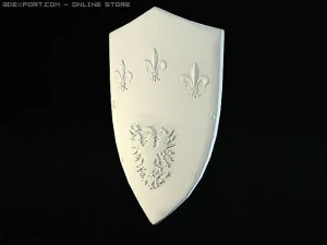 charlemagne medieval shield 3D Model