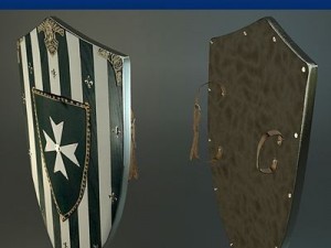 hospitaler medieval shield 3Dモデル
