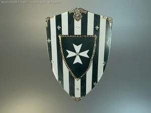 hospitaler medieval shield 3D Model