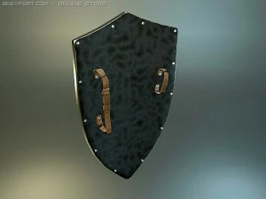 hospitaler medieval shield 3D Model