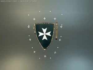 hospitaler medieval shield 3D Model