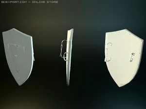 hospitaler medieval shield 3D Model