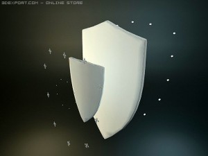 hospitaler medieval shield 3D मॉडल