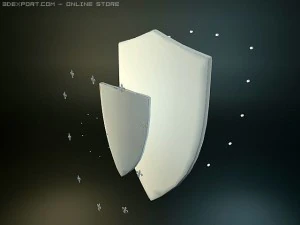 hospitaler medieval shield 3D Model