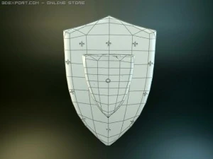 hospitaler medieval shield 3D Model