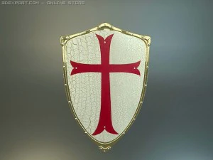 templar medieval shield 3D Model