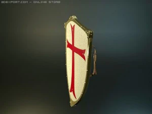 templar medieval shield 3D Model