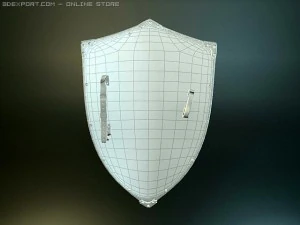 templar medieval shield 3D Model