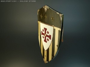 jerusalem medieval shield 3D Model