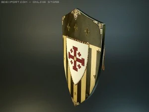 jerusalem medieval shield 3D Model