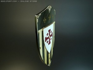 jerusalem medieval shield 3D Model