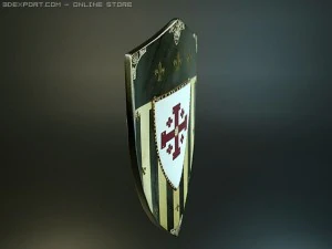 jerusalem medieval shield 3D Model