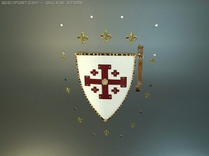 jerusalem medieval shield 3D Model