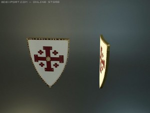 jerusalem medieval shield 3D Model