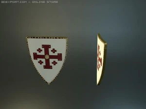 jerusalem medieval shield 3D Model