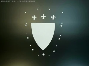 jerusalem medieval shield 3D Model