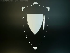king richard medieval shield 3D Model