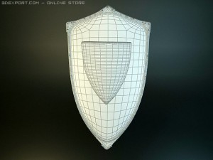 king richard medieval shield 3D Modell