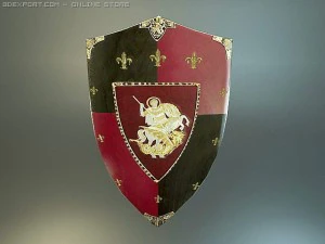 st jeorge medieval shield 3D Model