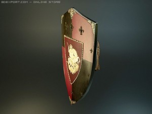 st jeorge medieval shield 3D 模型