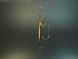 st jeorge medieval shield 3D 模型
