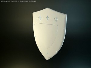 st jeorge medieval shield 3D 模型