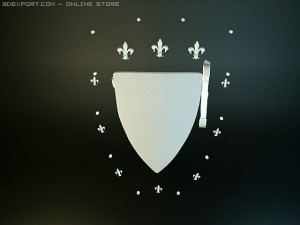 st jeorge medieval shield 3D 模型