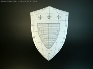 st jeorge medieval shield 3D 模型